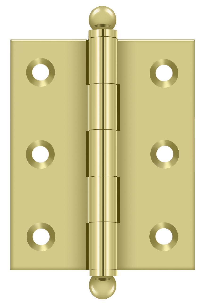 Deltana - 2-1/2" x 2" Hinge; with Ball Tips - Unlacquered Bright Brass