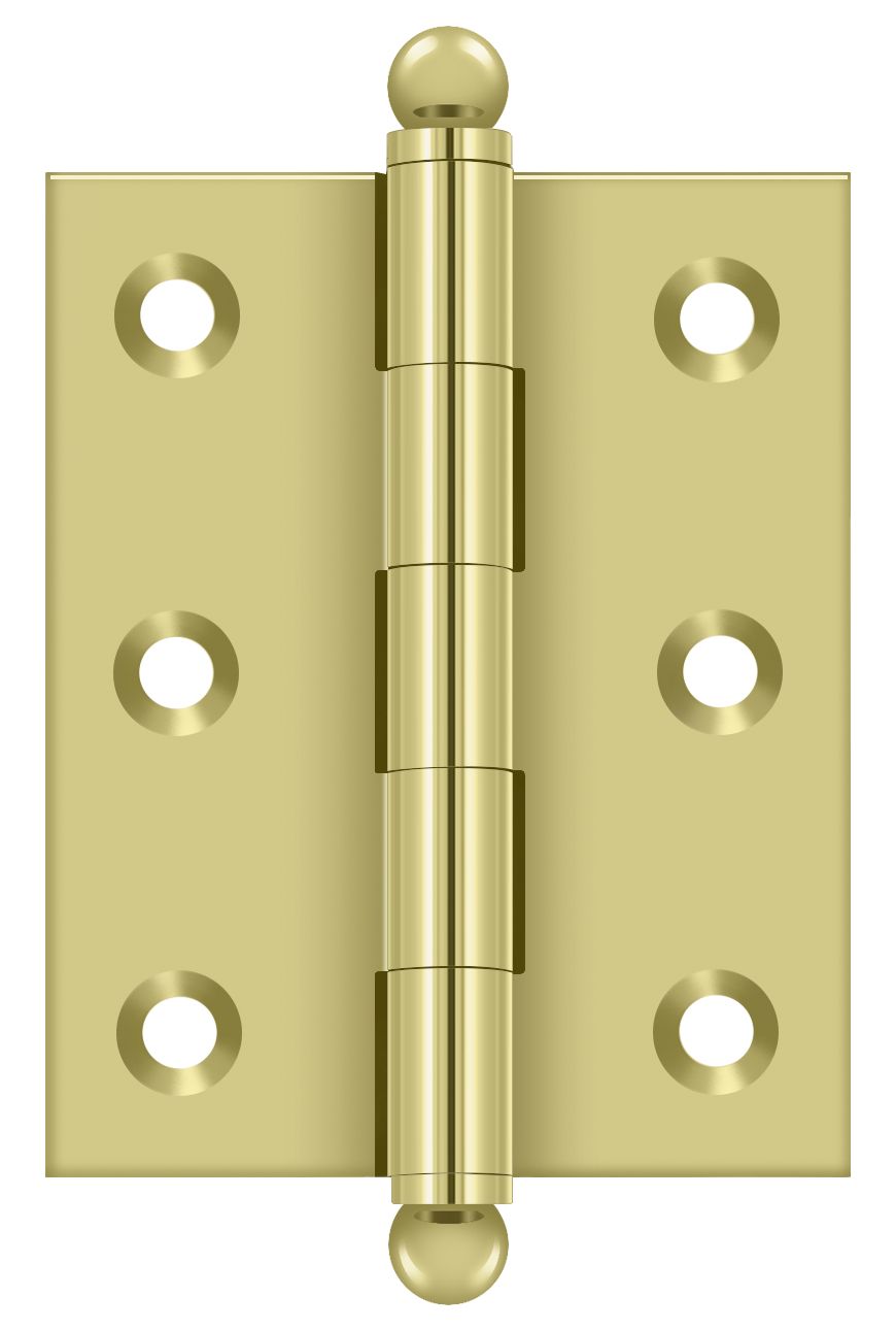 Deltana - 2-1/2" x 2" Hinge; with Ball Tips - Bright Brass