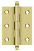 Deltana - 2-1/2" x 2" Hinge; with Ball Tips - Bright Brass