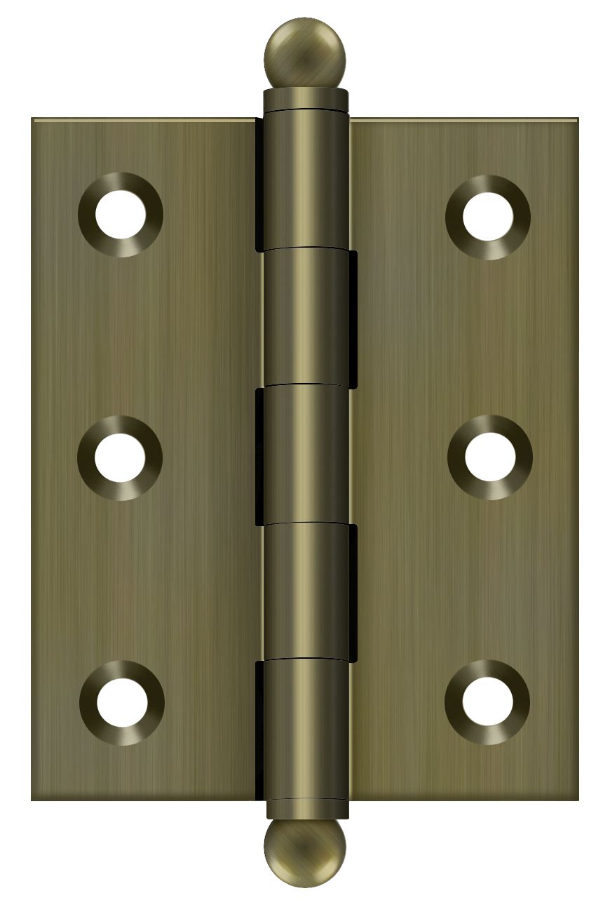 Deltana - 2-1/2" x 2" Hinge; with Ball Tips - Antique Brass