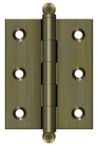 Deltana - 2-1/2" x 2" Hinge; with Ball Tips - Antique Brass