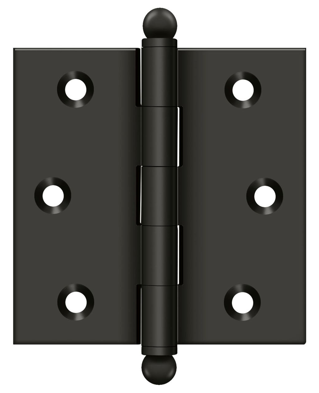 Deltana - 2-1/2" x 2-1/2" Hinge; with Ball Tips - Oil Rubbed Bronze