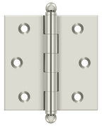 Deltana - 2-1/2" x 2-1/2" Hinge; with Ball Tips - Bright Nickel