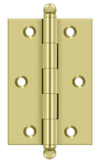 Deltana - 3" x 2" Hinge; with Ball Tips - Bright Brass