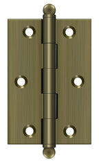 Deltana - 3" x 2" Hinge; with Ball Tips - Antique Brass