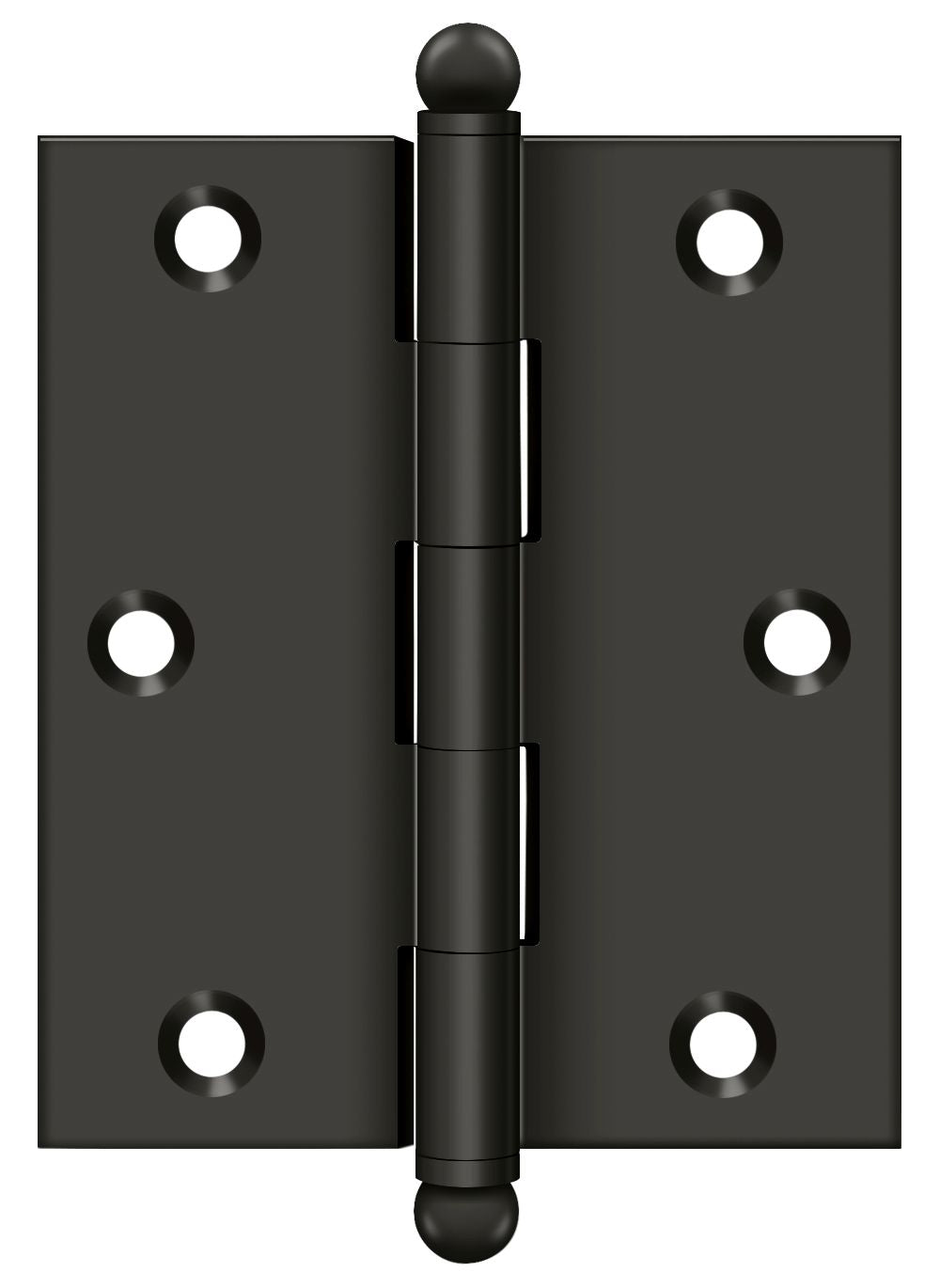 Deltana - 3" x 2-1/2" Hinge; with Ball Tips - Oil Rubbed Bronze