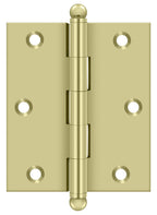 Deltana - 3" x 2-1/2" Hinge; with Ball Tips - Unlacquered Bright Brass