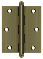 Deltana - 3" x 2-1/2" Hinge; with Ball Tips - Antique Brass