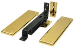 Deltana - Double Action Spring Pivot Floor Hinge with Solid Brass Cover Plates - Lifetime Brass