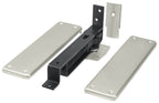 Deltana - Double Action Spring Pivot Floor Hinge with Solid Brass Cover Plates - Satin Nickel