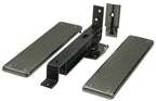 Deltana - Double Action Spring Pivot Floor Hinge with Solid Brass Cover Plates - Antique Nickel