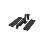 Deltana - Double Action Spring Pivot Floor Hinge with Solid Brass Cover Plates - Black