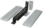 Deltana - Double Action Spring Pivot Floor Hinge with Solid Brass Cover Plates - Satin Chrome