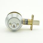 Dexter Commercial - Double Cylinder Grade 2 Deadbolt with C Keyway; Adjustable Backset; and 2-3/4" Square Strike - Satin Chrome