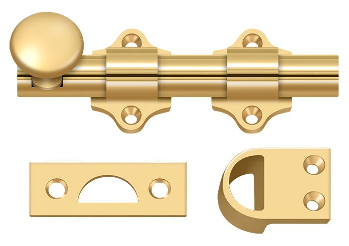 Deltana - 4" Dutch Door Bolt; Heavy Duty - Lifetime Brass