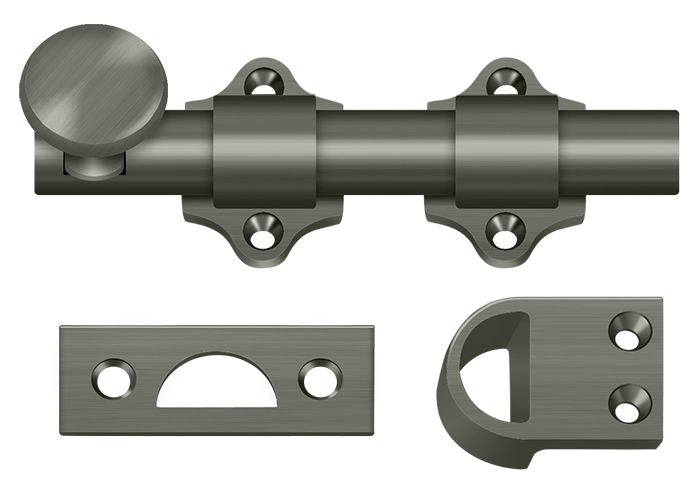 Deltana - 4" Dutch Door Bolt; Heavy Duty - Antique Nickel