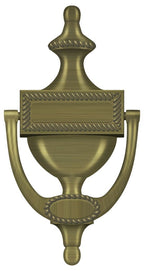 Deltana - Door Knocker; Victorian Rope - Antique Brass