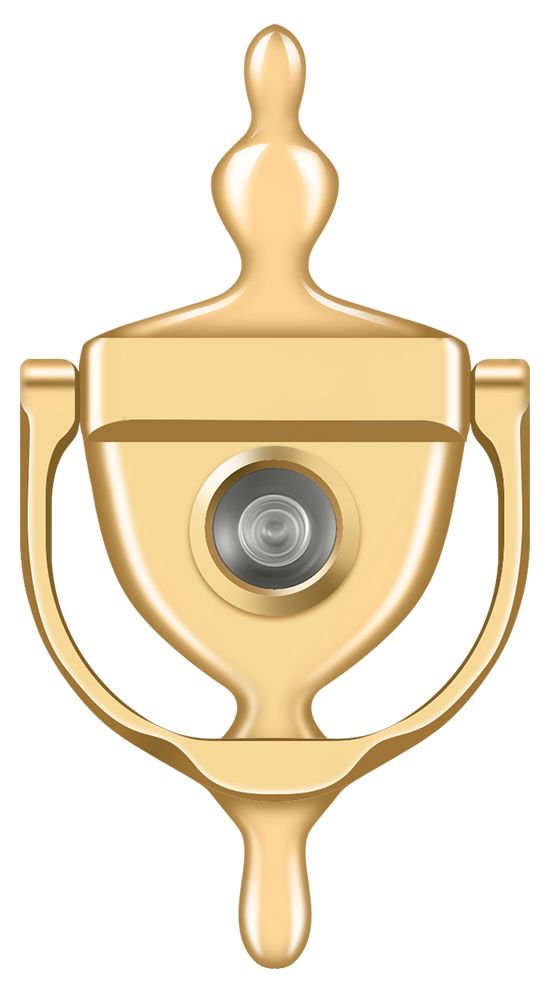 Deltana DKV630CR003 Door Knocker-Viewer; Lifetime Brass Finish Main image
