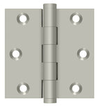 Deltana - 3" x 3" Square Hinge (Door Solid Brass) - Satin Nickel