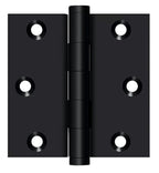 Deltana - 3" x 3" Square Hinge (Door Solid Brass) - Black