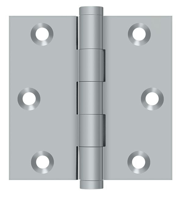 Deltana - 3" x 3" Square Hinge (Door Solid Brass) - Satin Chrome