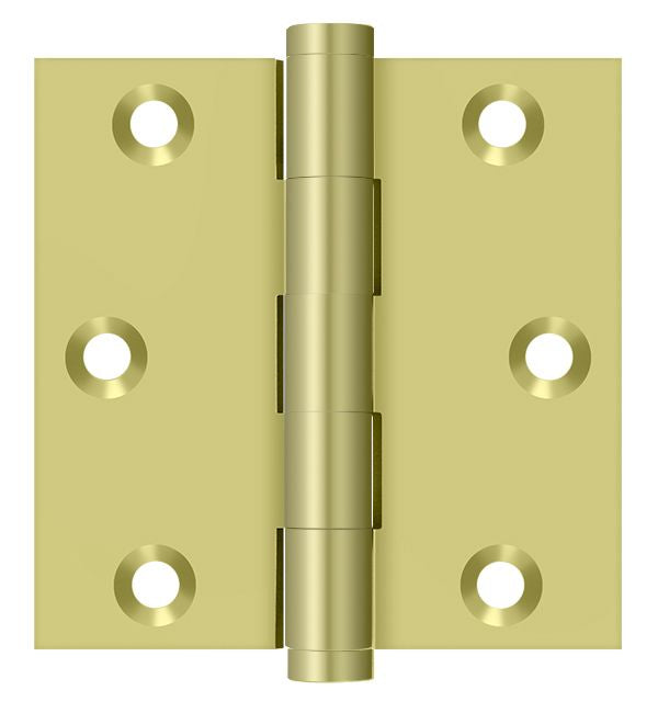 Deltana - 3" x 3" Square Hinge (Door Solid Brass) - Bright Brass