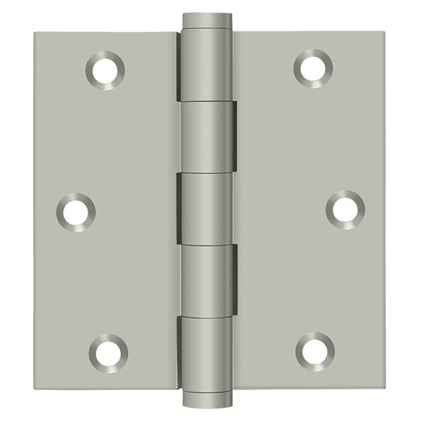 Deltana - 3-1/2" x 3-1/2" Square Hinge (Door Solid Brass) - Satin Nickel