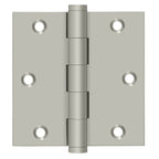 Deltana - 3-1/2" x 3-1/2" Square Hinge (Door Solid Brass) - Satin Nickel