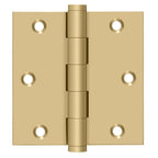 Deltana - 3-1/2" x 3-1/2" Square Hinge (Door Solid Brass) - Satin Brass