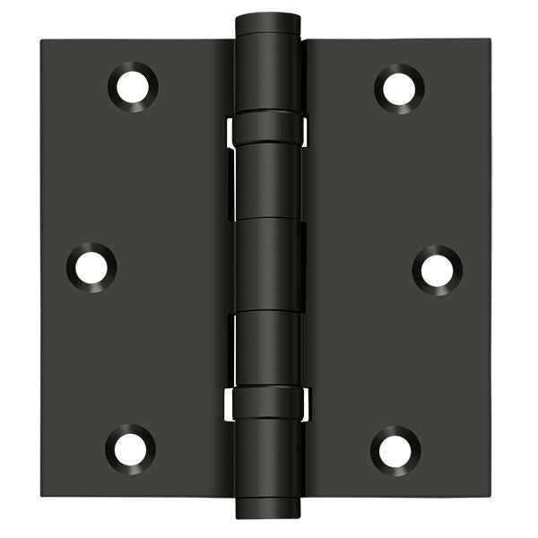 Deltana - 3-1/2" x 3-1/2" Square Hinge; Ball Bearings - Oil Rubbed Bronze