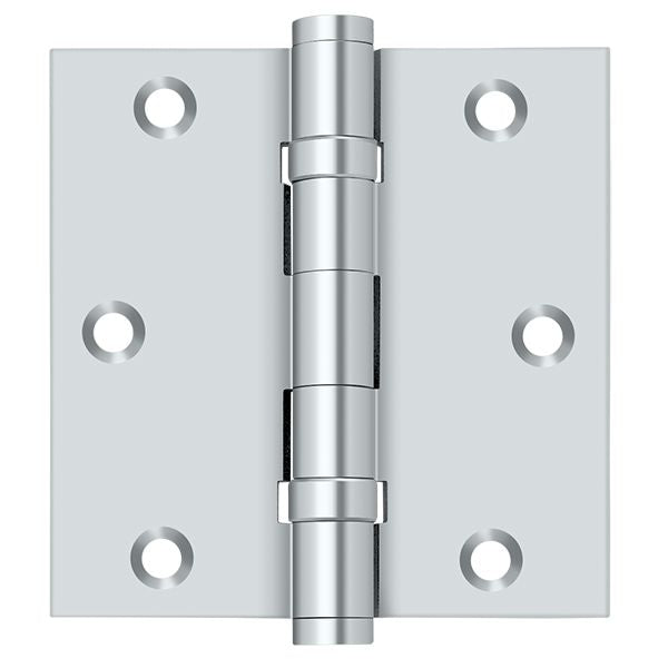 Deltana - 3-1/2" x 3-1/2" Square Hinge; Ball Bearings - Bright Chrome