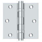 Deltana - 3-1/2" x 3-1/2" Square Hinge; Ball Bearings - Bright Chrome