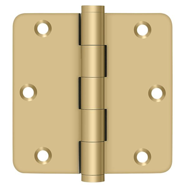 Deltana - 3-1/2" x 3-1/2" x 1/4" Radius Hinge - Satin Brass