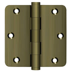 Deltana - 3-1/2" x 3-1/2" x 1/4" Radius Hinge - Antique Brass