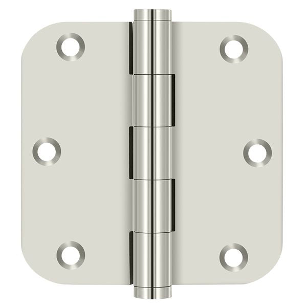 Deltana - 3-1/2" x 3-1/2" x 5/8" Radius Hinge - Bright Nickel