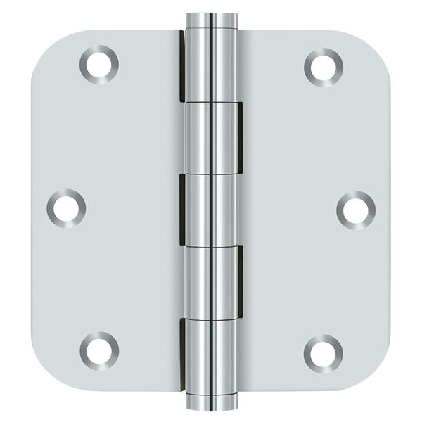Deltana - 3-1/2" x 3-1/2" x 5/8" Radius Hinge - Bright Chrome