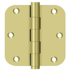 Deltana - 3-1/2" x 3-1/2" x 5/8" Radius Hinge - Bright Brass