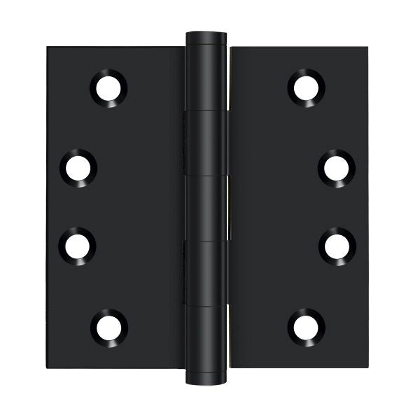 Deltana - 4" x 4" Square Hinge (Door Solid Brass) - Black