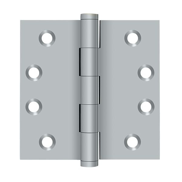 Deltana - 4" x 4" Square Hinge (Door Solid Brass) - Satin Chrome