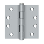 Deltana - 4" x 4" Square Hinge (Door Solid Brass) - Satin Chrome