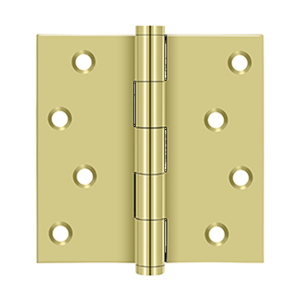Deltana - 4" x 4" Square Hinge Residential / Zig-Zag - Unlacquered Brass