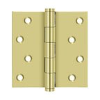 Deltana - 4" x 4" Square Hinge Residential / Zig-Zag - Unlacquered Brass