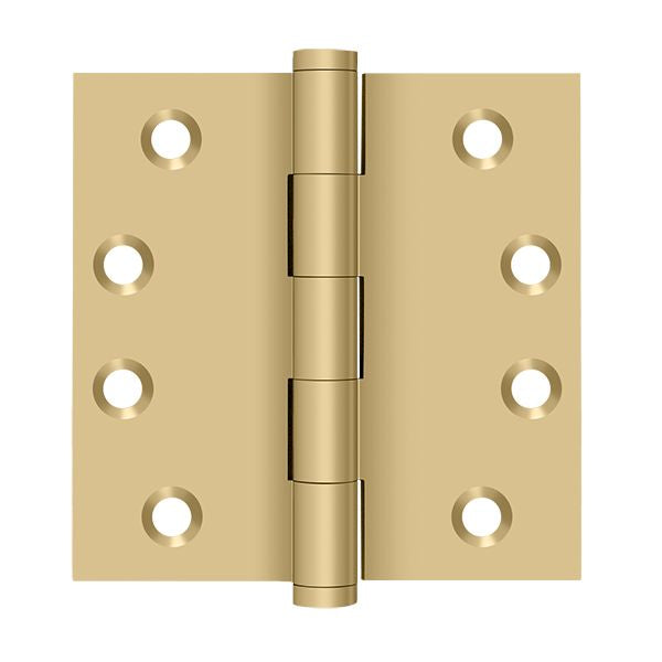 Deltana - 4" x 4" Square Hinge (Door Solid Brass) - Satin Brass