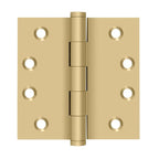Deltana - 4" x 4" Square Hinge (Door Solid Brass) - Satin Brass