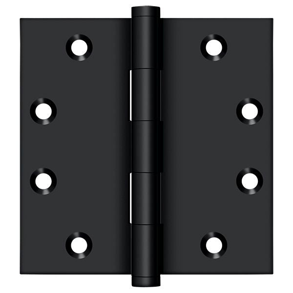 Deltana - 4-1/2" x 4-1/2" Square Hinge (Door Solid Brass) - Black