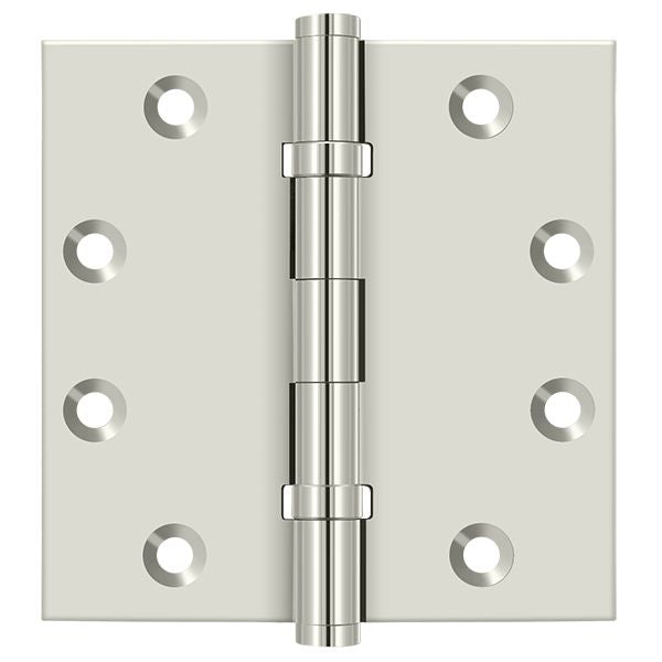 Deltana - 4-1/2" x 4-1/2" Square Hinge; Ball Bearings - Bright Nickel