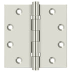 Deltana - 4-1/2" x 4-1/2" Square Hinge; Ball Bearings - Bright Nickel