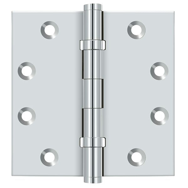 Deltana - 4-1/2" x 4-1/2" Square Hinge; Ball Bearings - Bright Chrome