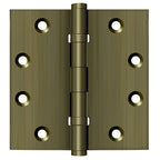 Deltana - 4-1/2" x 4-1/2" Square Hinge; Ball Bearings - Antique Brass