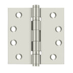 Deltana - 4" x 4" Square Hinge; Ball Bearings - Bright Nickel